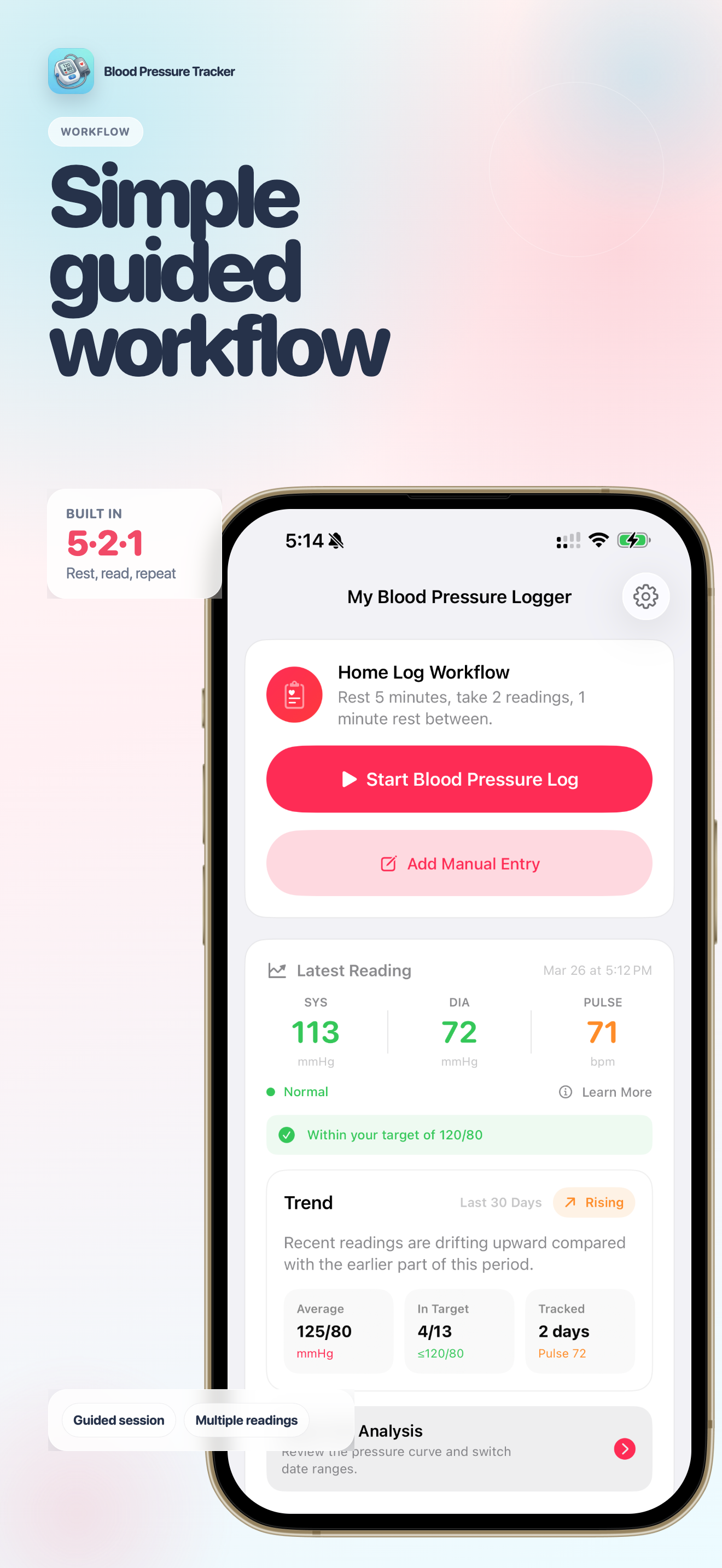 Blood Pressure Tracker app